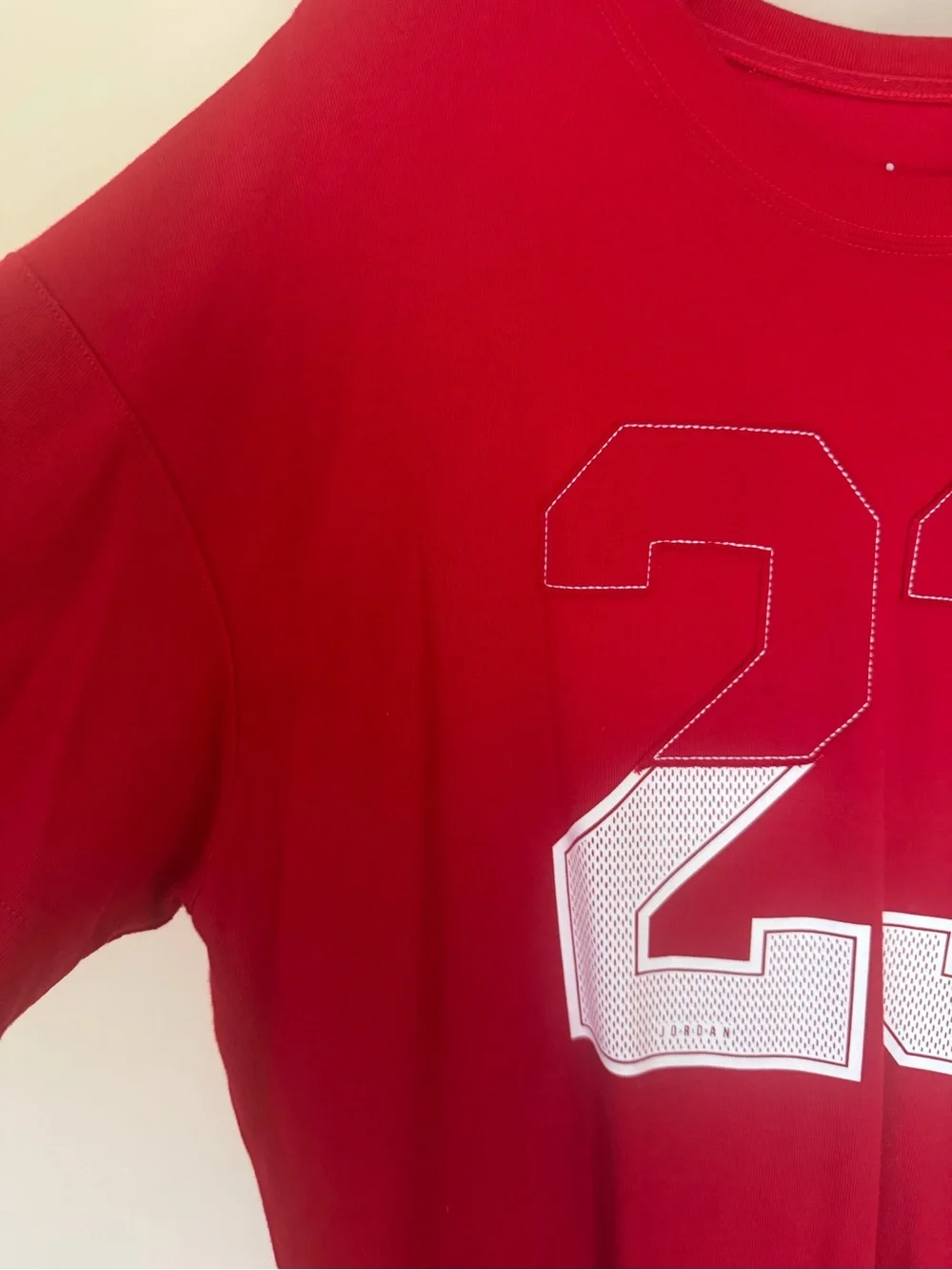 Jordan Red Men's Short-Sleeve '23' Graphic Jersey